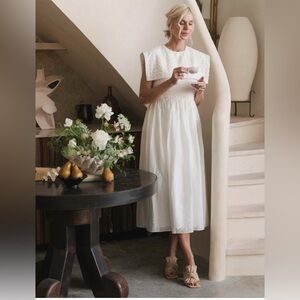 ANTONIO MELANI Cream Lace Maxi Dress